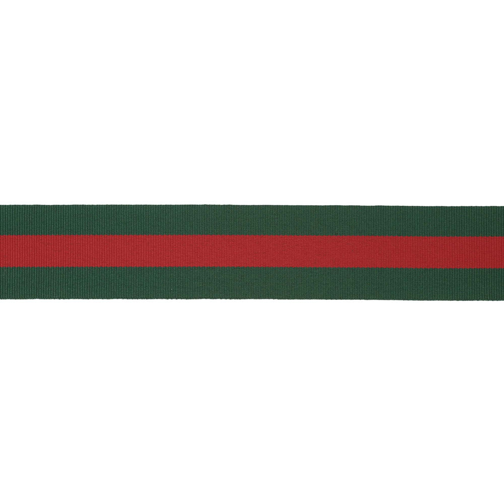 1 1/2" Green Red Striped Ribbon | 10 Yard Roll