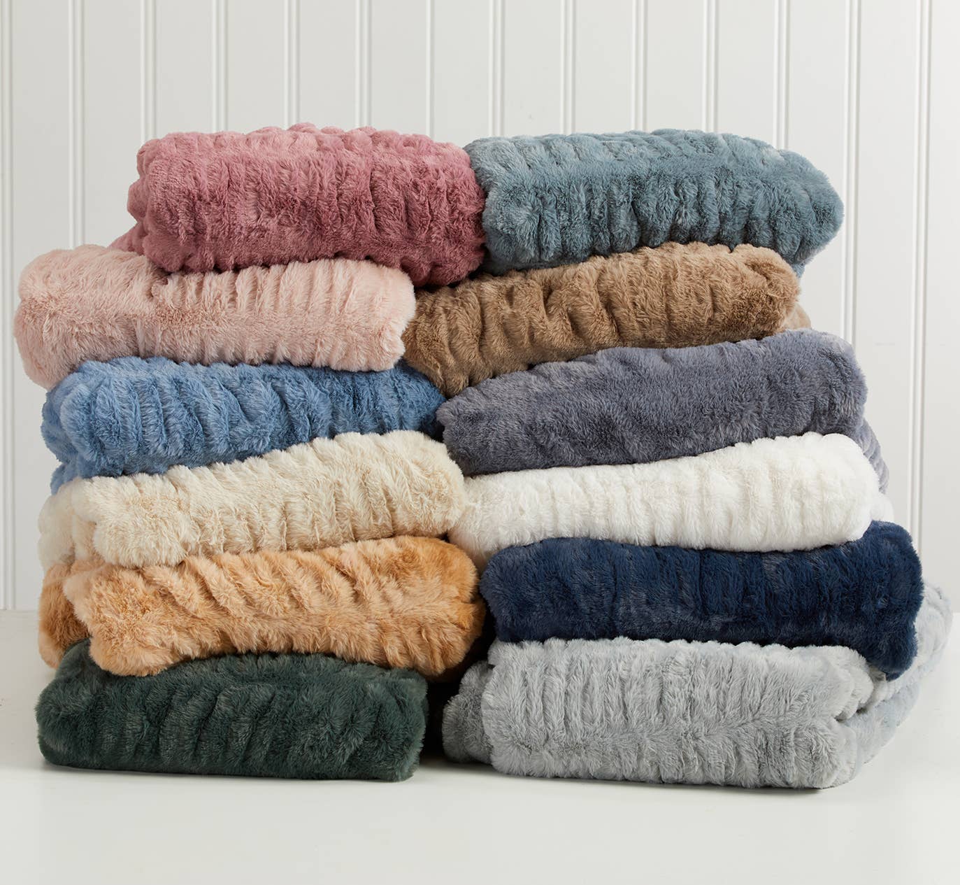 Luxury Heavyweight Ruched Throw Blankets 50" x 60" : Dark Forest