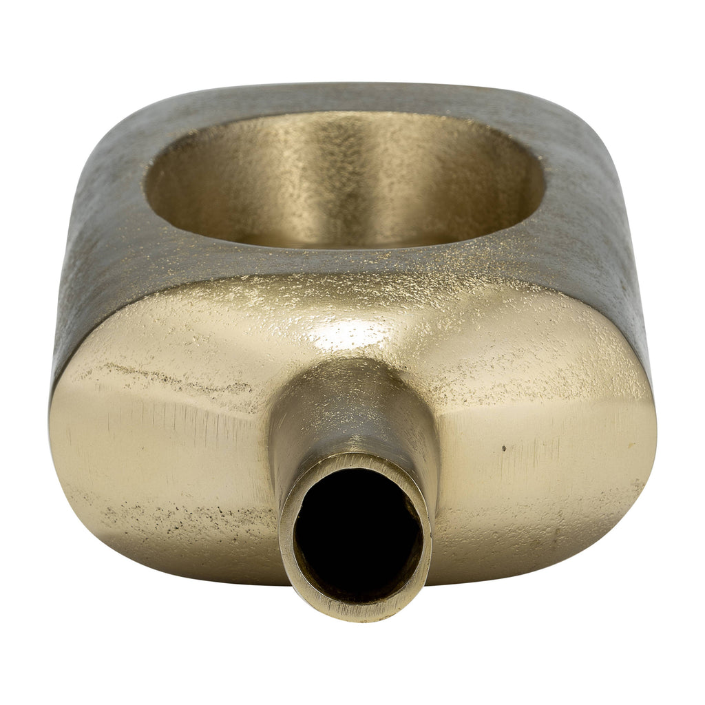 Gold 16 in. Metal Tall Modern Open Cut-Out Vase