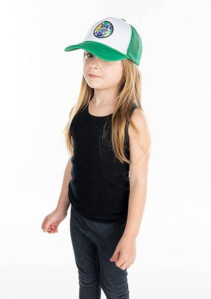 Kids Foam Trucker: Smiley W/ Lightning  - Green/White