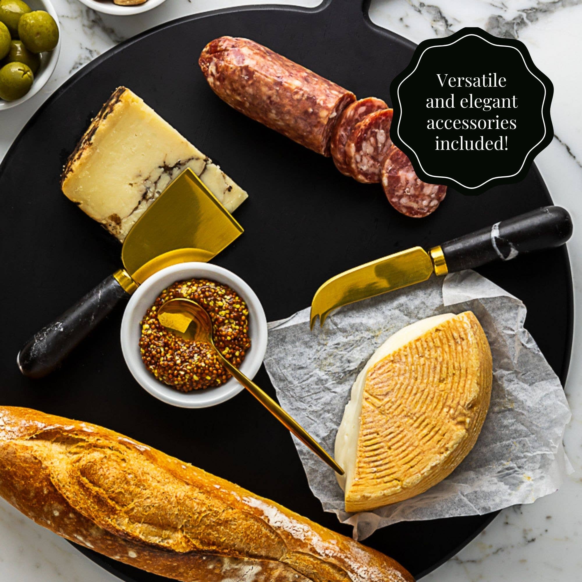 10 Piece Black Charcuterie Board Gift Set