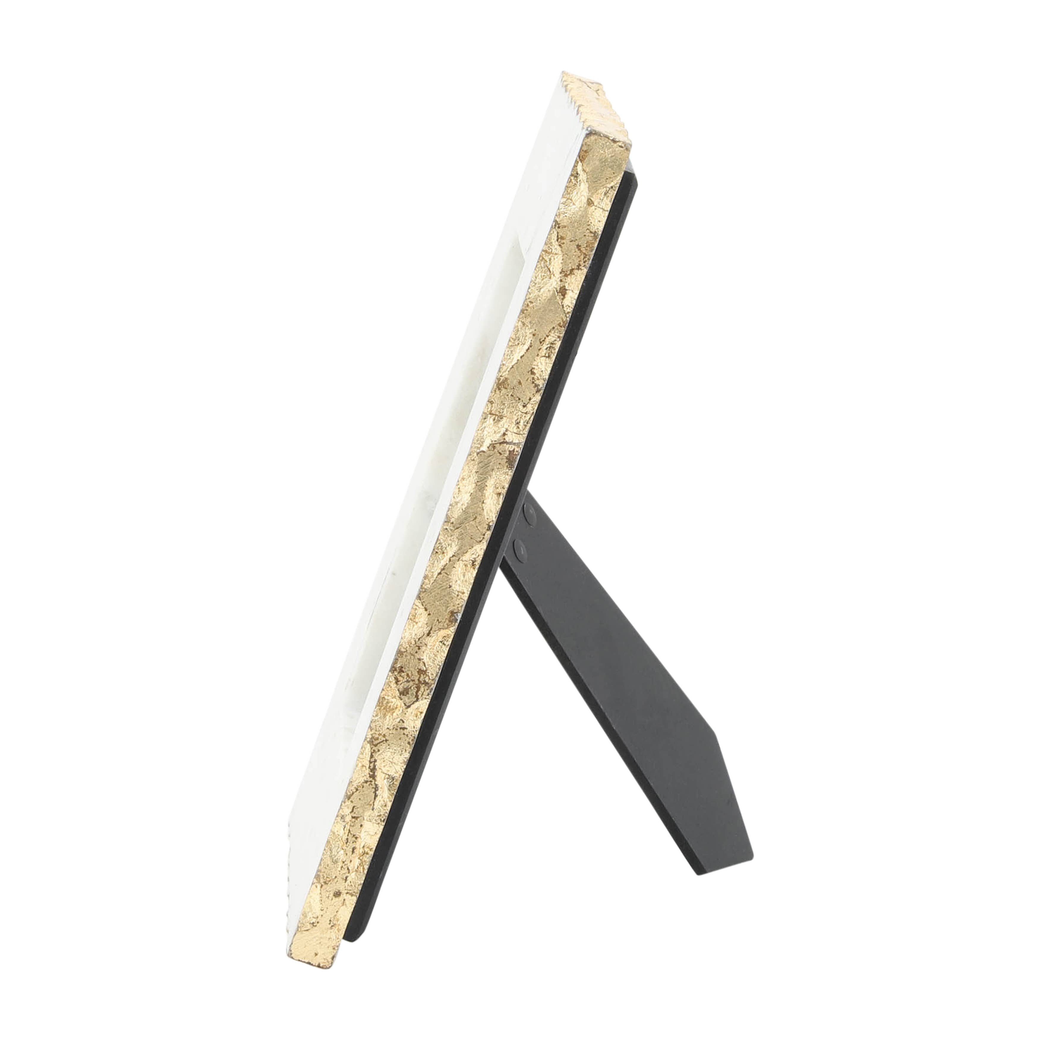 Marble Modern Jagged Edges Photo Frame - White, 4x6 in.