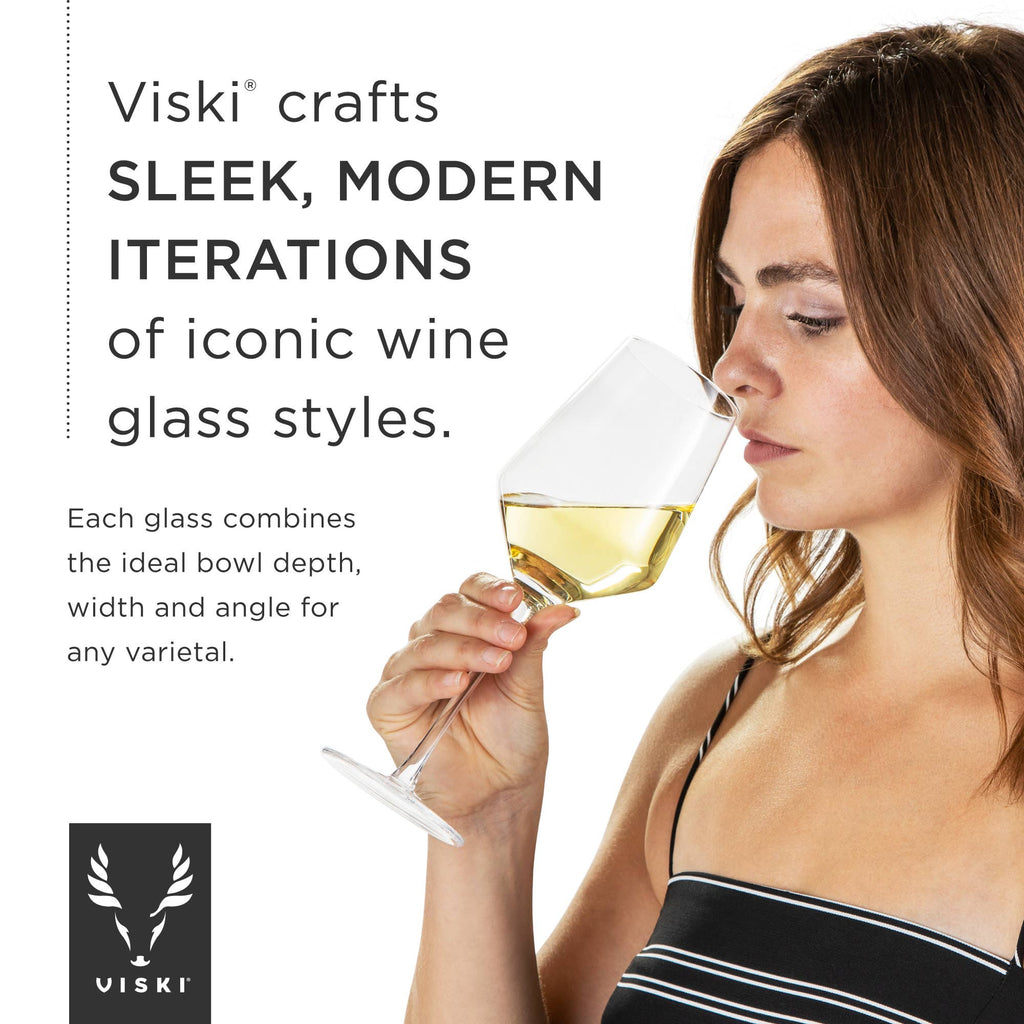 Seneca™ Faceted Stemless Crystal Champagne Flutes Set of 2