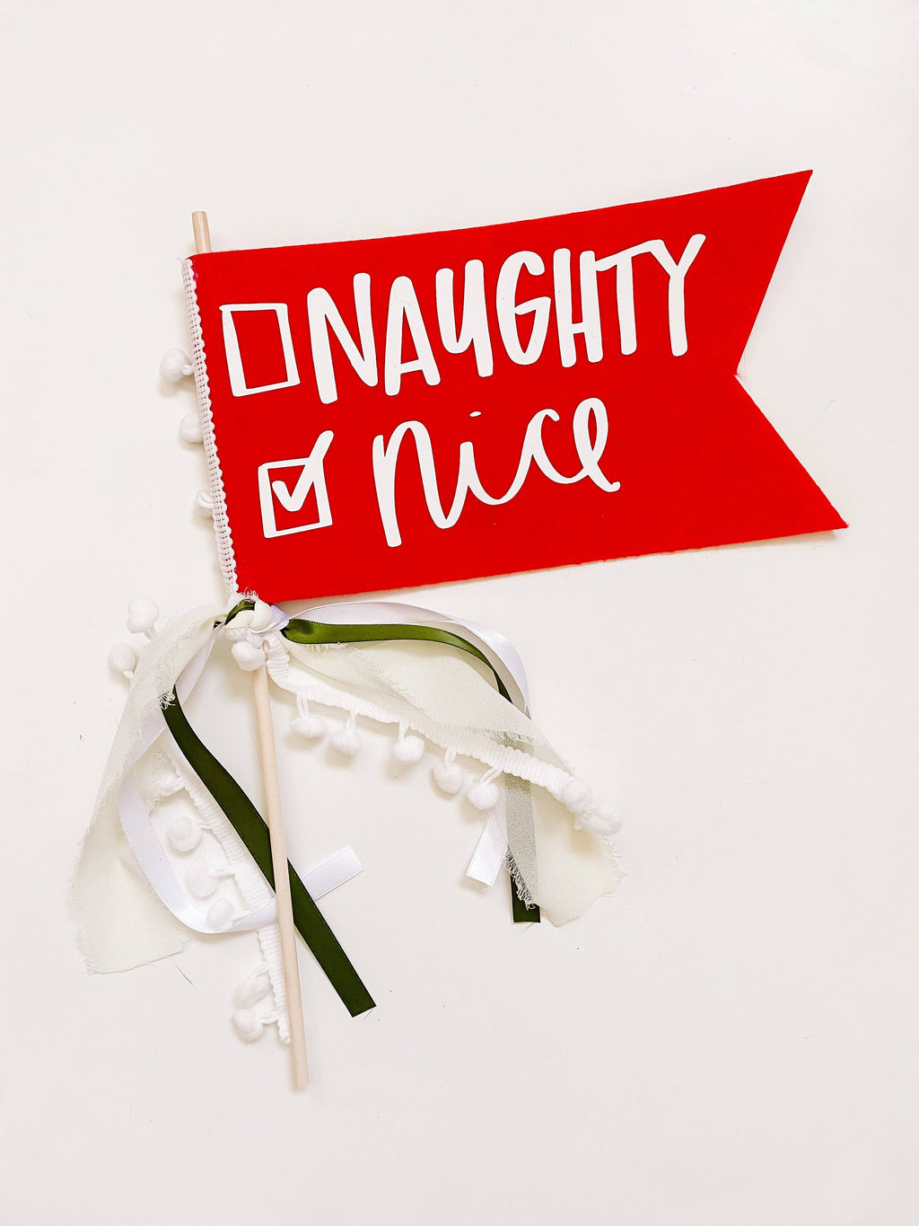 Christmas Flags: Red / Nice List