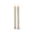 Set of 2 Bisque Silicone LED Taper Candles