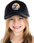 Kids Foam Trucker: Smiley W/ Lightning  - Black/Black