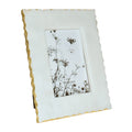 Marble Modern Jagged Edges Photo Frame - White, 4x6 in.