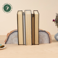 Satin Crystal Agate Bookends - Crafted in Brazil