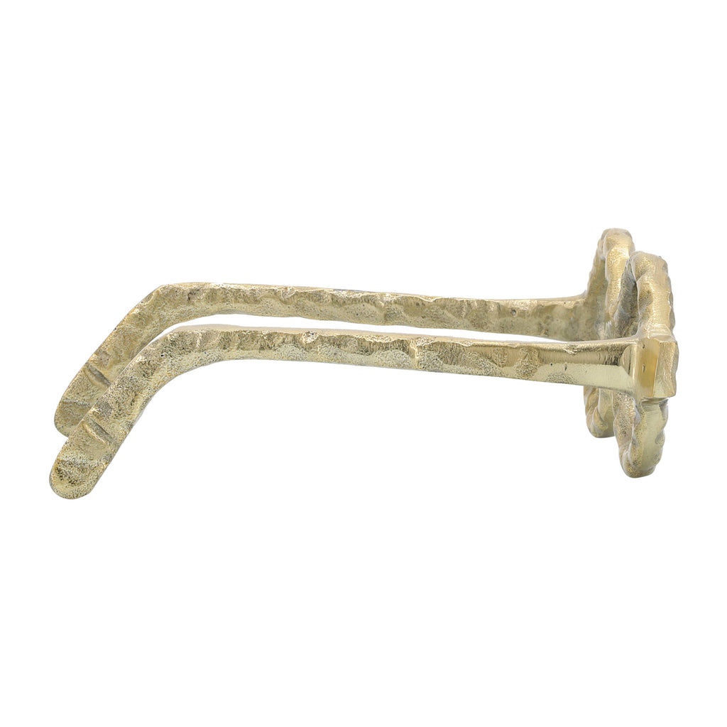 Metal Abstract Eyeglasses Sculpture Home Decor - Gold