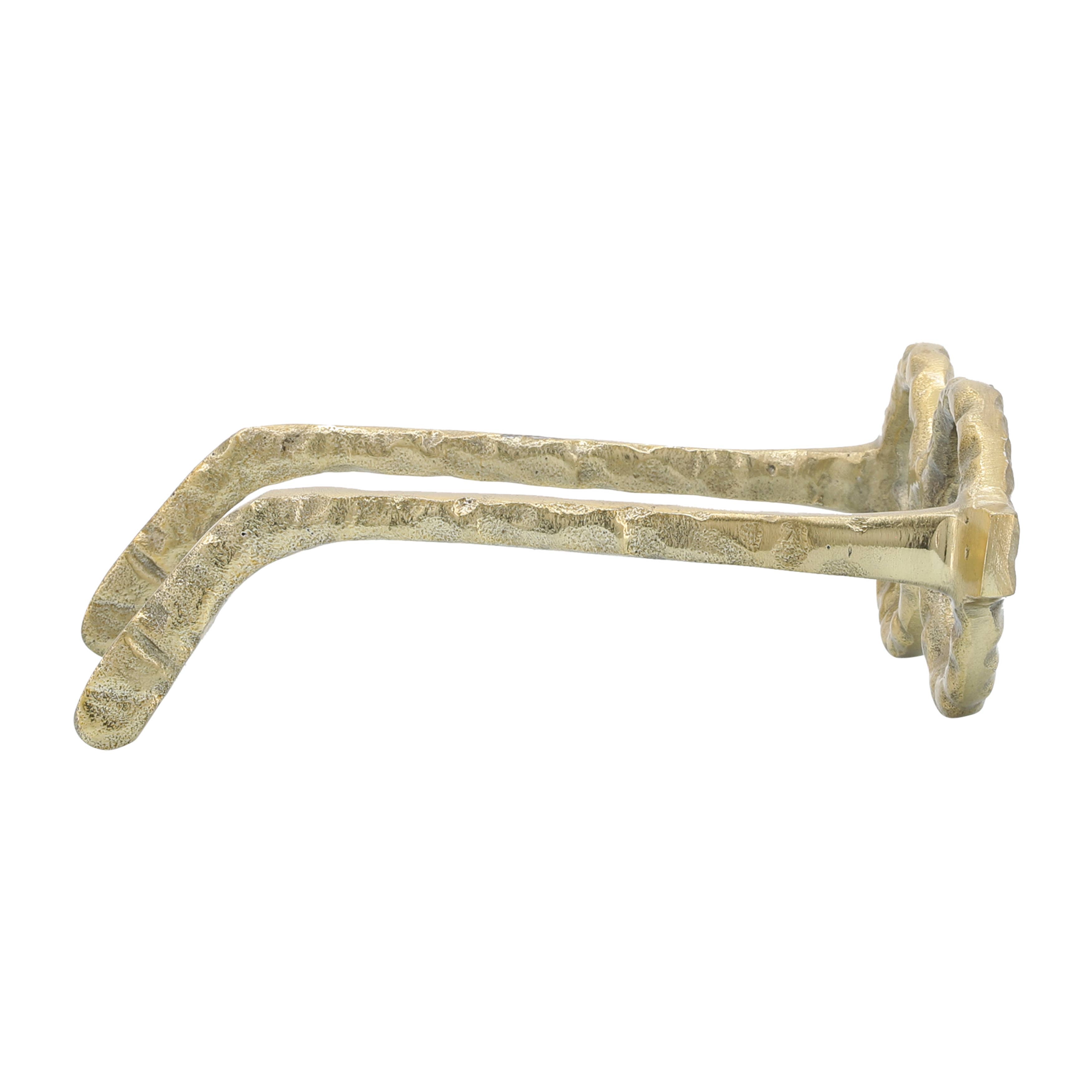 Metal Abstract Eyeglasses Sculpture Home Decor - Gold