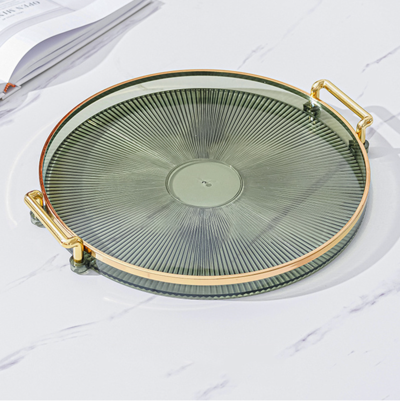Decoration Organizer Storage Tray: Green