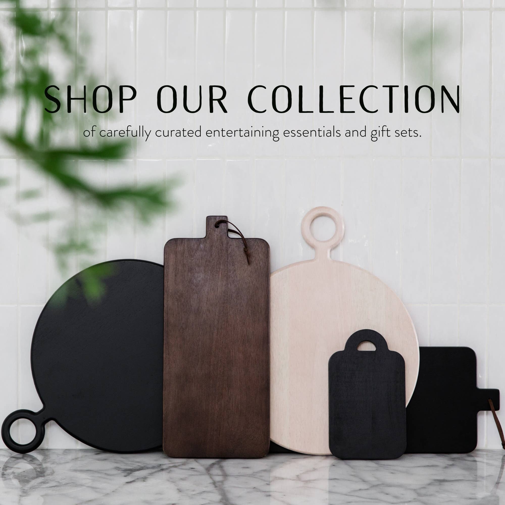 7 Piece Black Charcuterie Board Gift Set