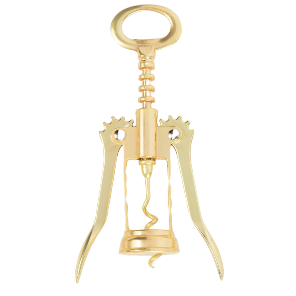 Gold Corkscrew Winged Wine Opener 