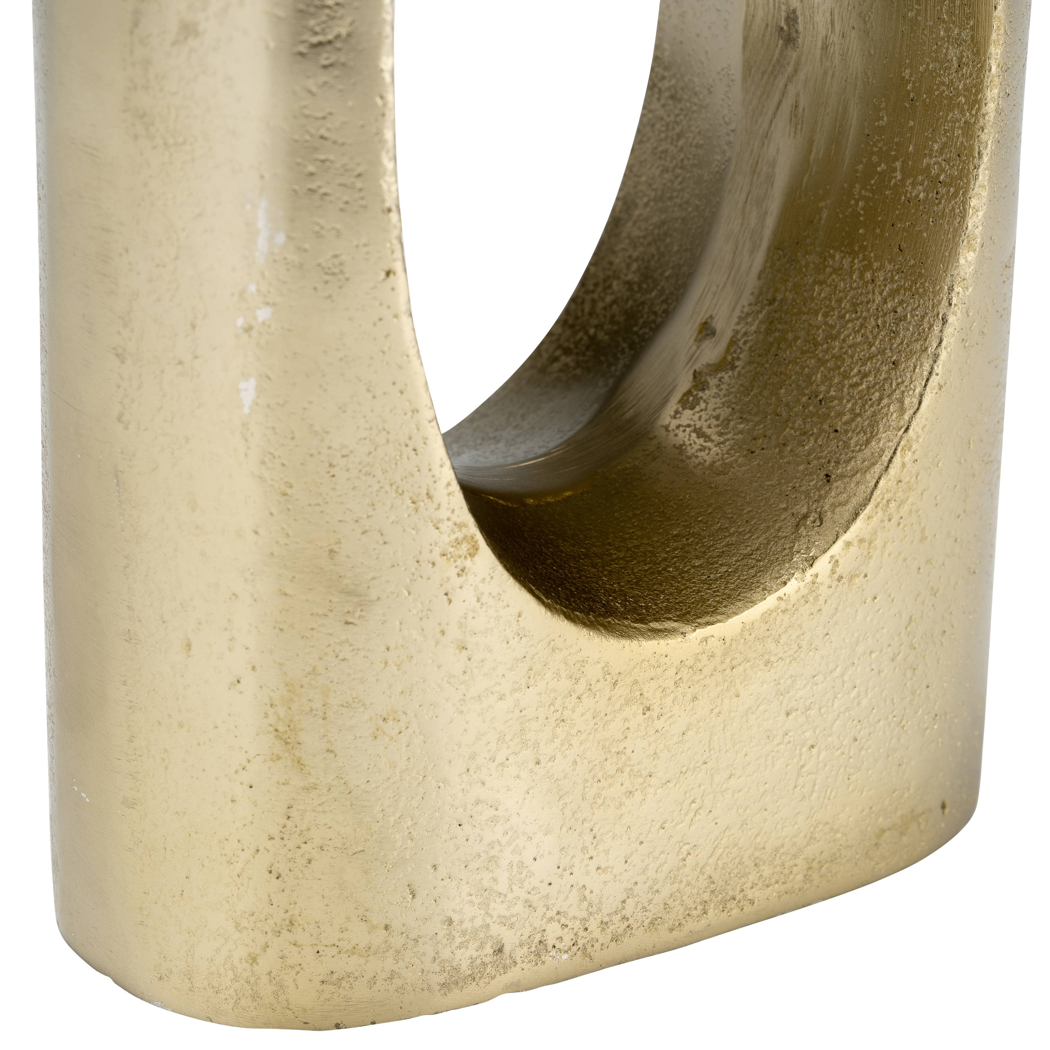 Gold 16 in. Metal Tall Modern Open Cut-Out Vase