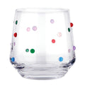 Beaded Wine Glass - Confetti: Glass / 13 oz, 3.6" h