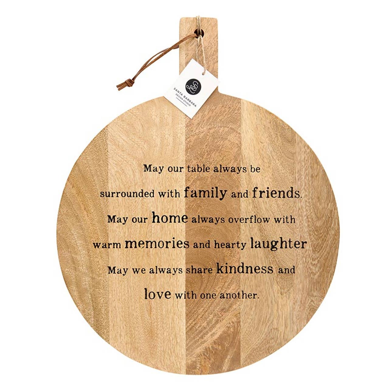 Face to Face Round Charcuterie Board - May Our Table: Material