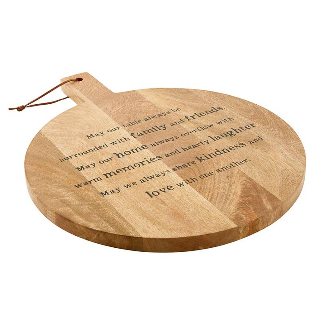 Face to Face Round Charcuterie Board - May Our Table: Material