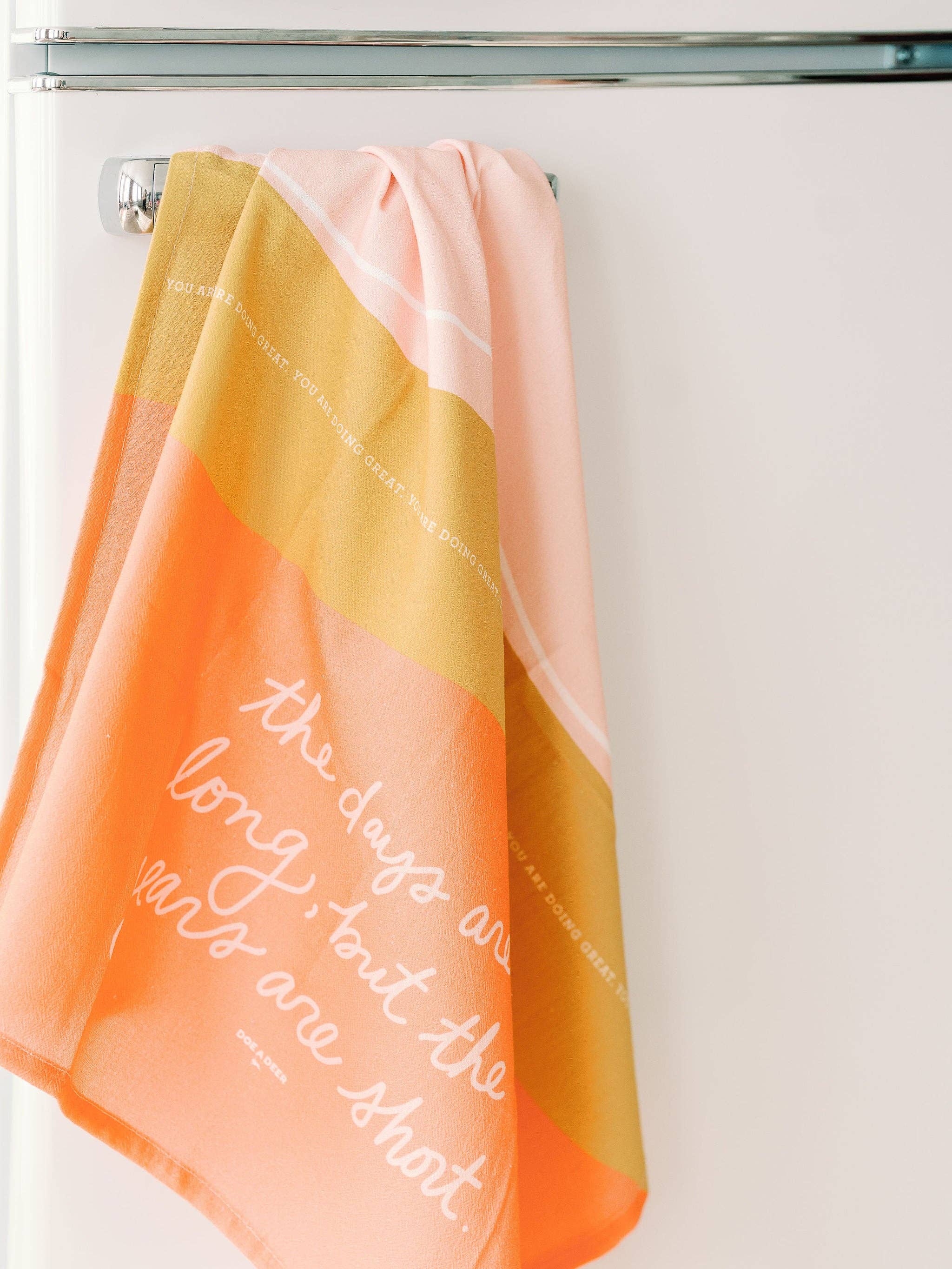 The Days Are Long Full Pattern Tea Towel