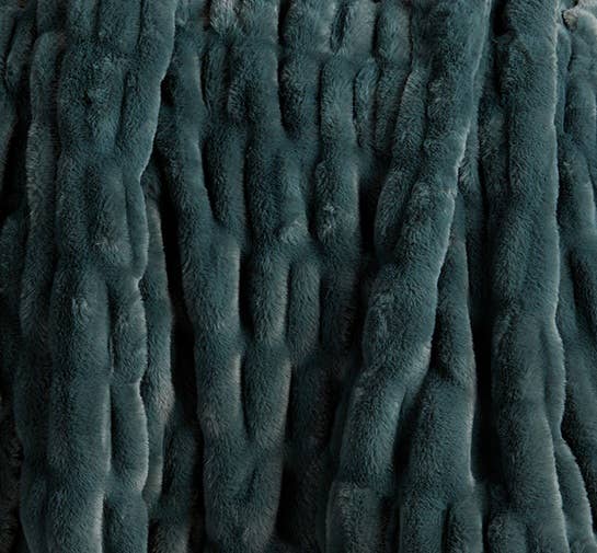 Luxury Heavyweight Ruched Throw Blankets 50" x 60" : Dark Forest