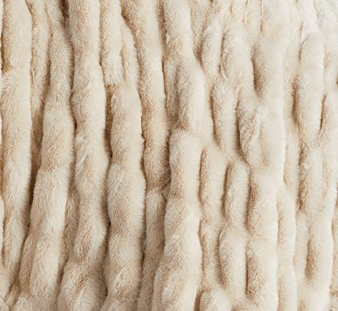 Luxury Heavyweight Ruched Throw Blankets 50" x 60" : Summer Sand