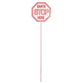 Lg Santa Stop Sign Stake-46"H-3443
