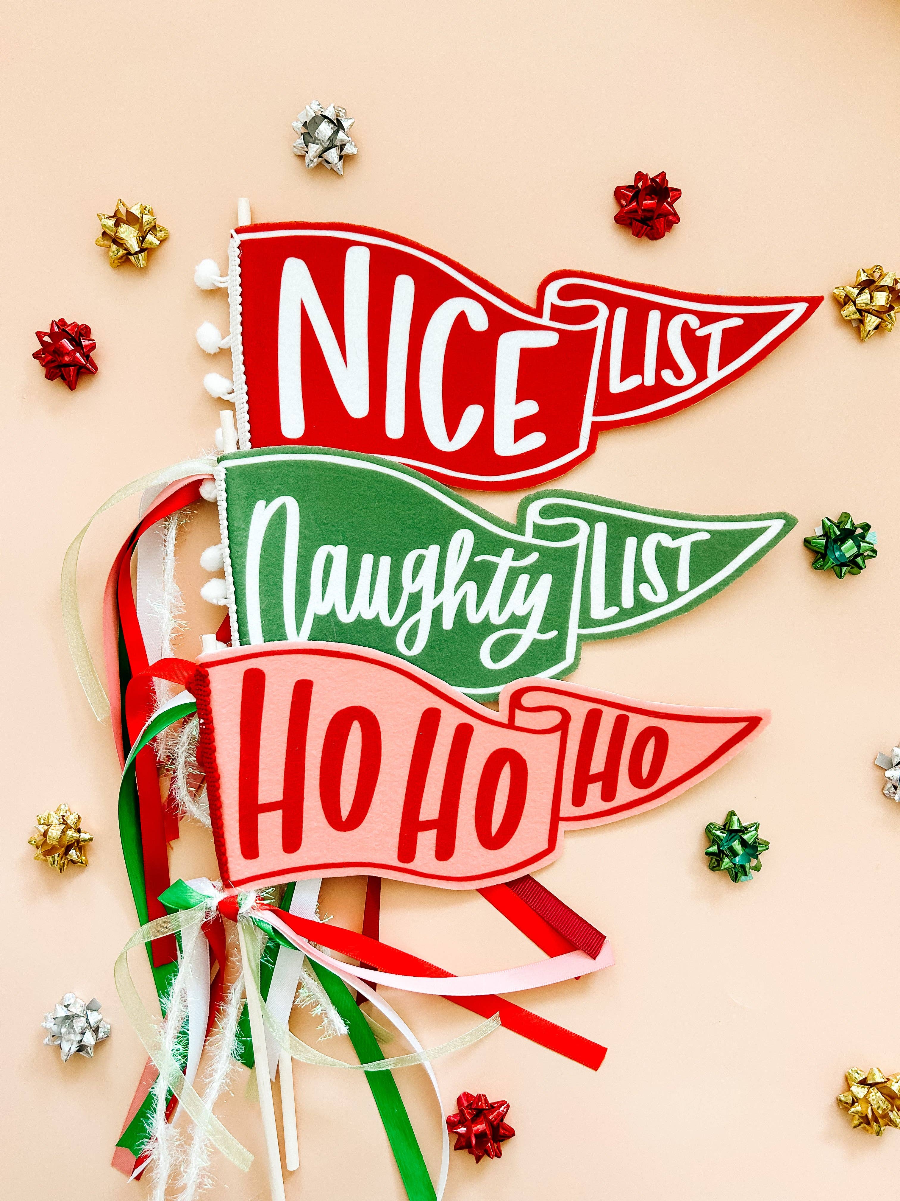 Christmas Flags: Red / Nice List