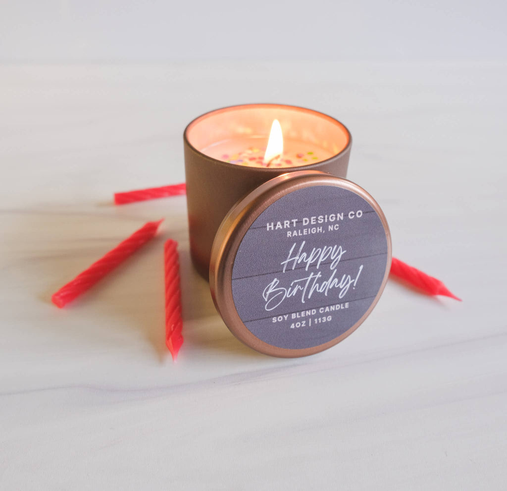 Happy Birthday Gift Candle | Celebration Collection: 3 wick dough bowl