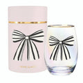 Gold Foil Stemless Wine Glass - Birthday Bow: 17oz, 4.5" H