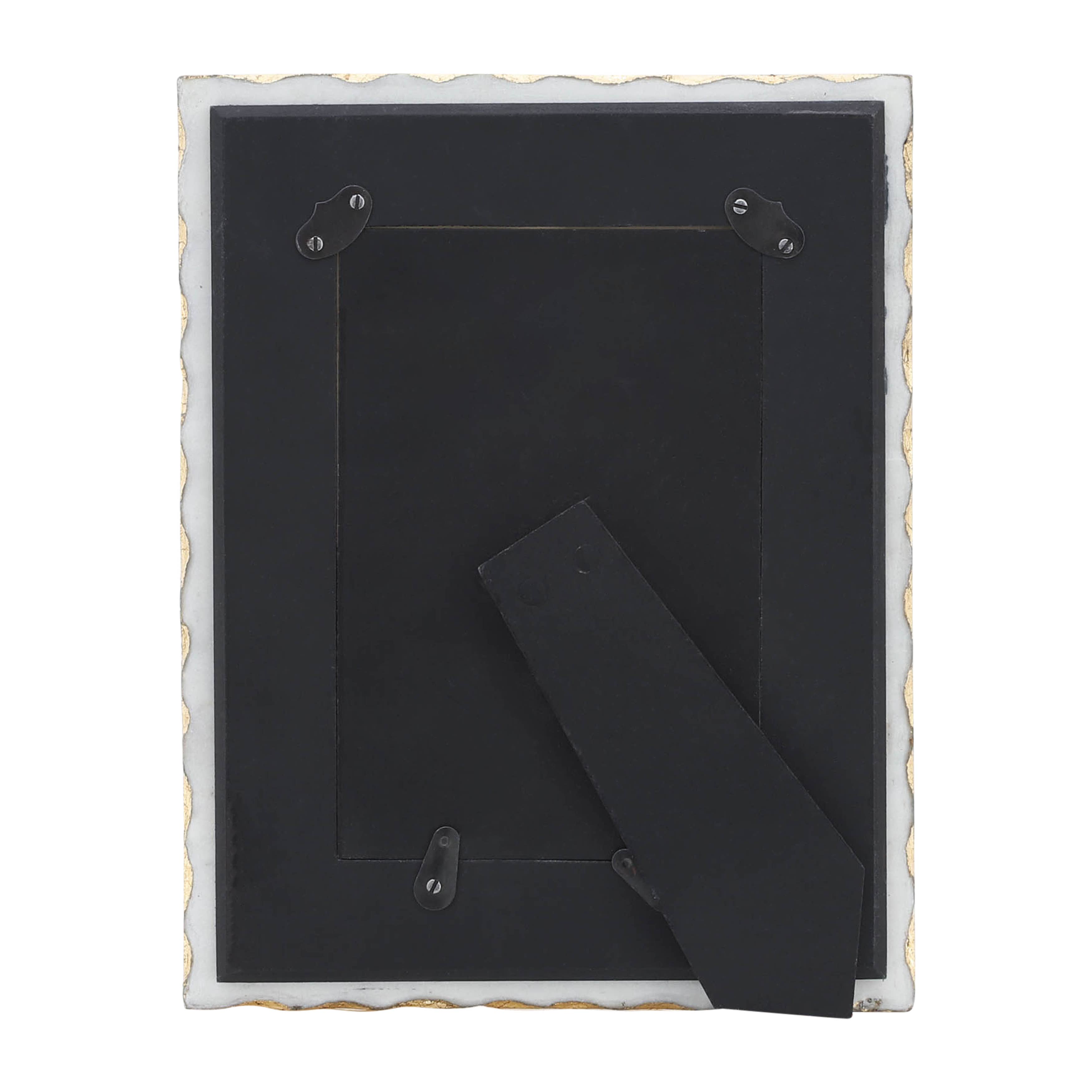 Marble Modern Jagged Edges Photo Frame - White, 4x6 in.