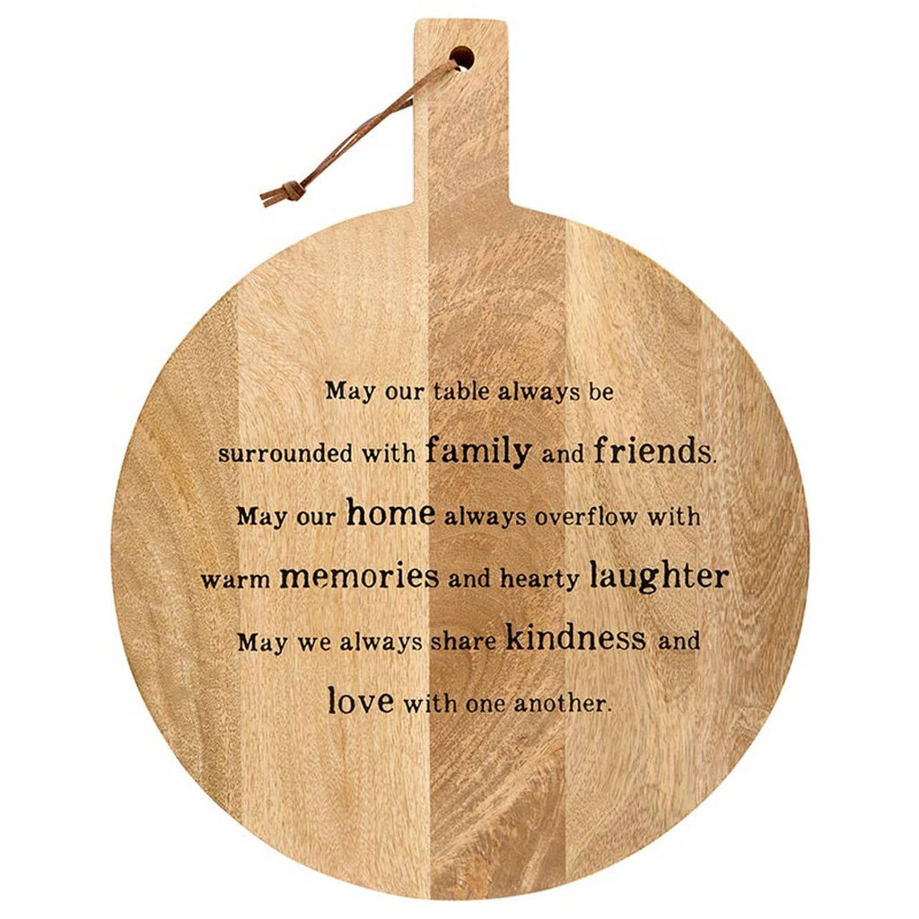 Face to Face Round Charcuterie Board - May Our Table: Material