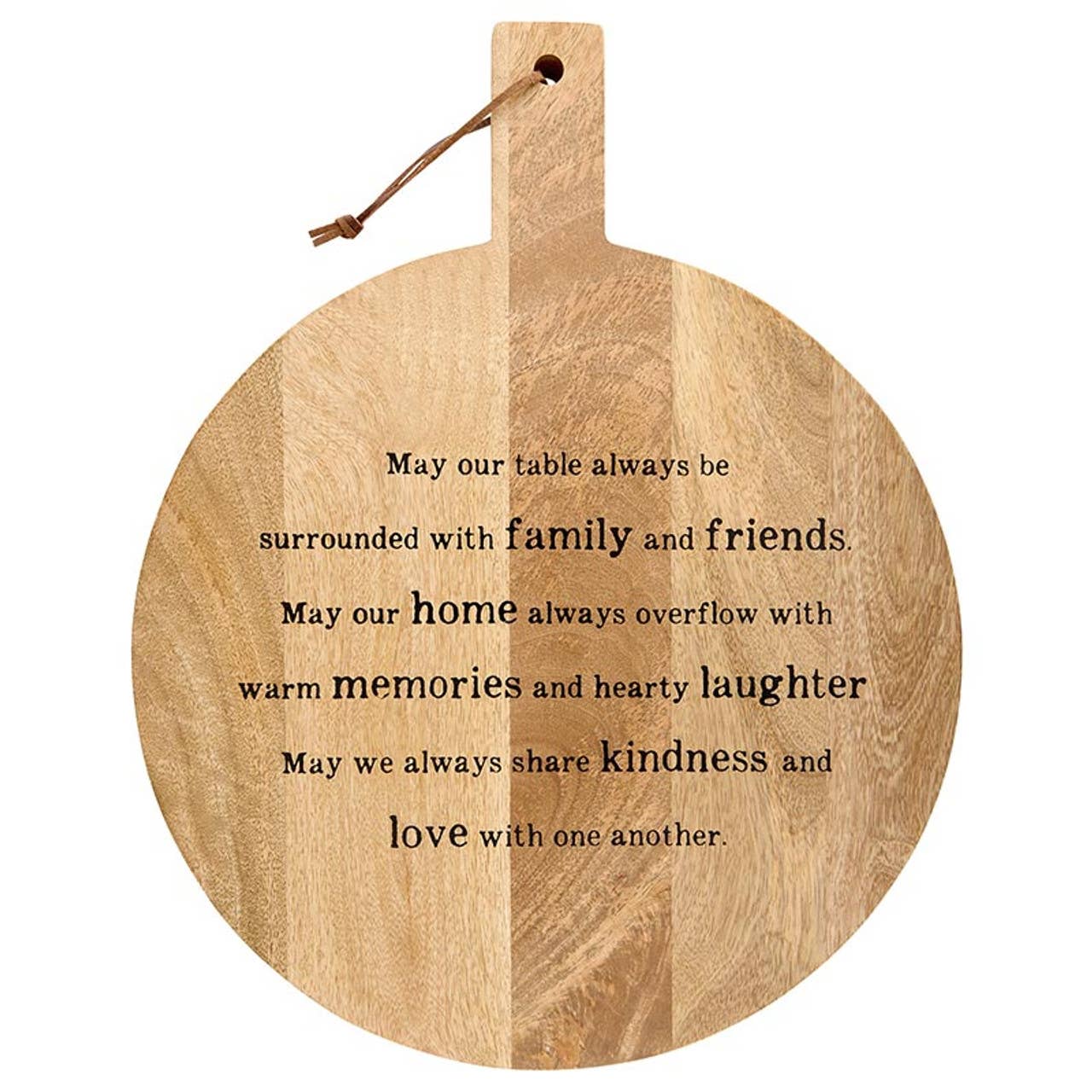 Face to Face Round Charcuterie Board - May Our Table: Material