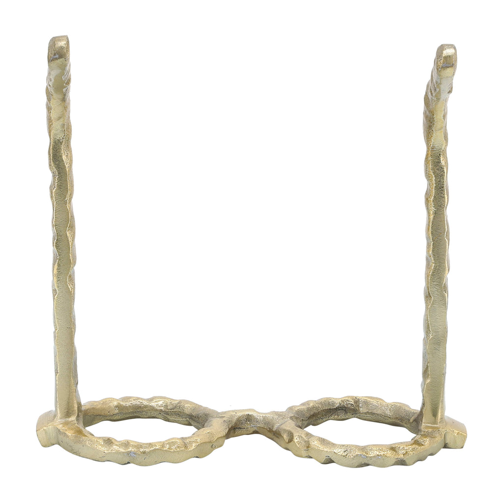 Metal Abstract Eyeglasses Sculpture Home Decor - Gold
