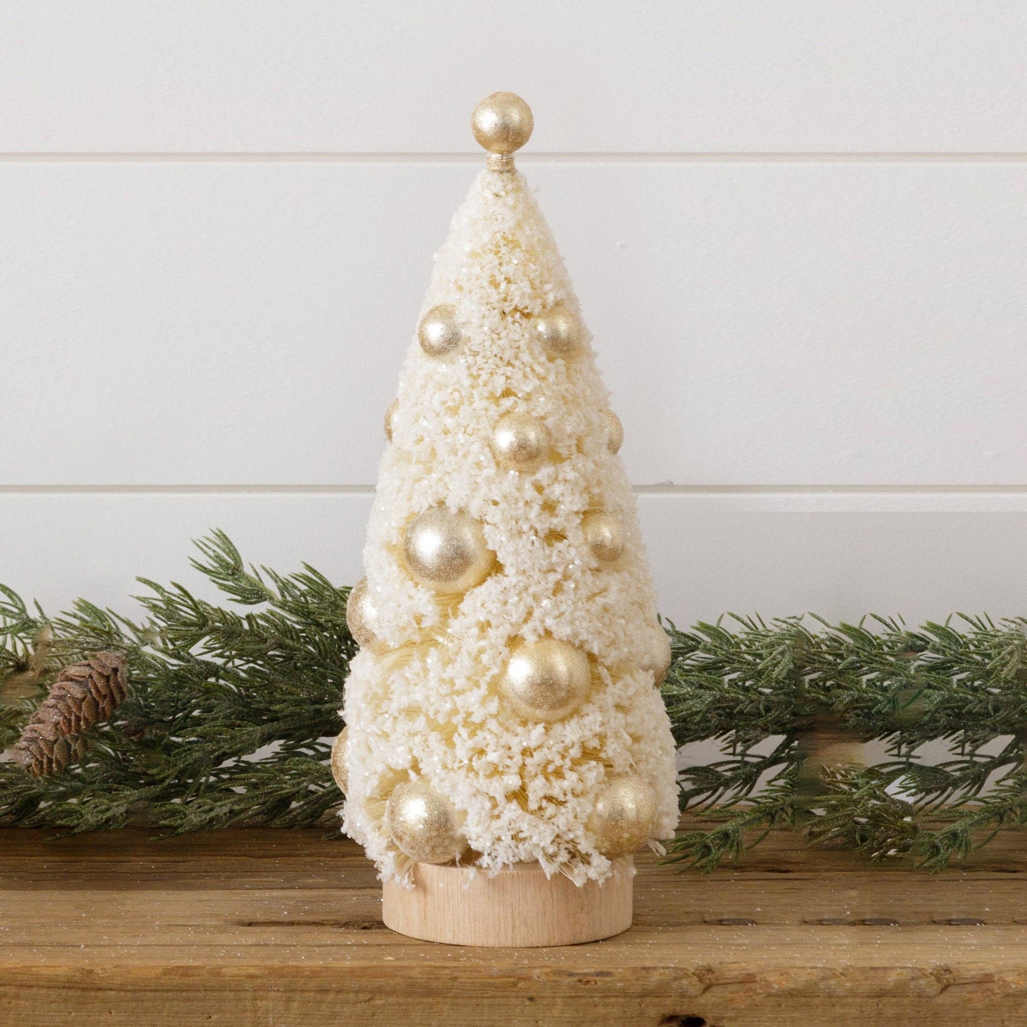 Champagne Bottle Brush Tree With Gold Balls, Md (PC)