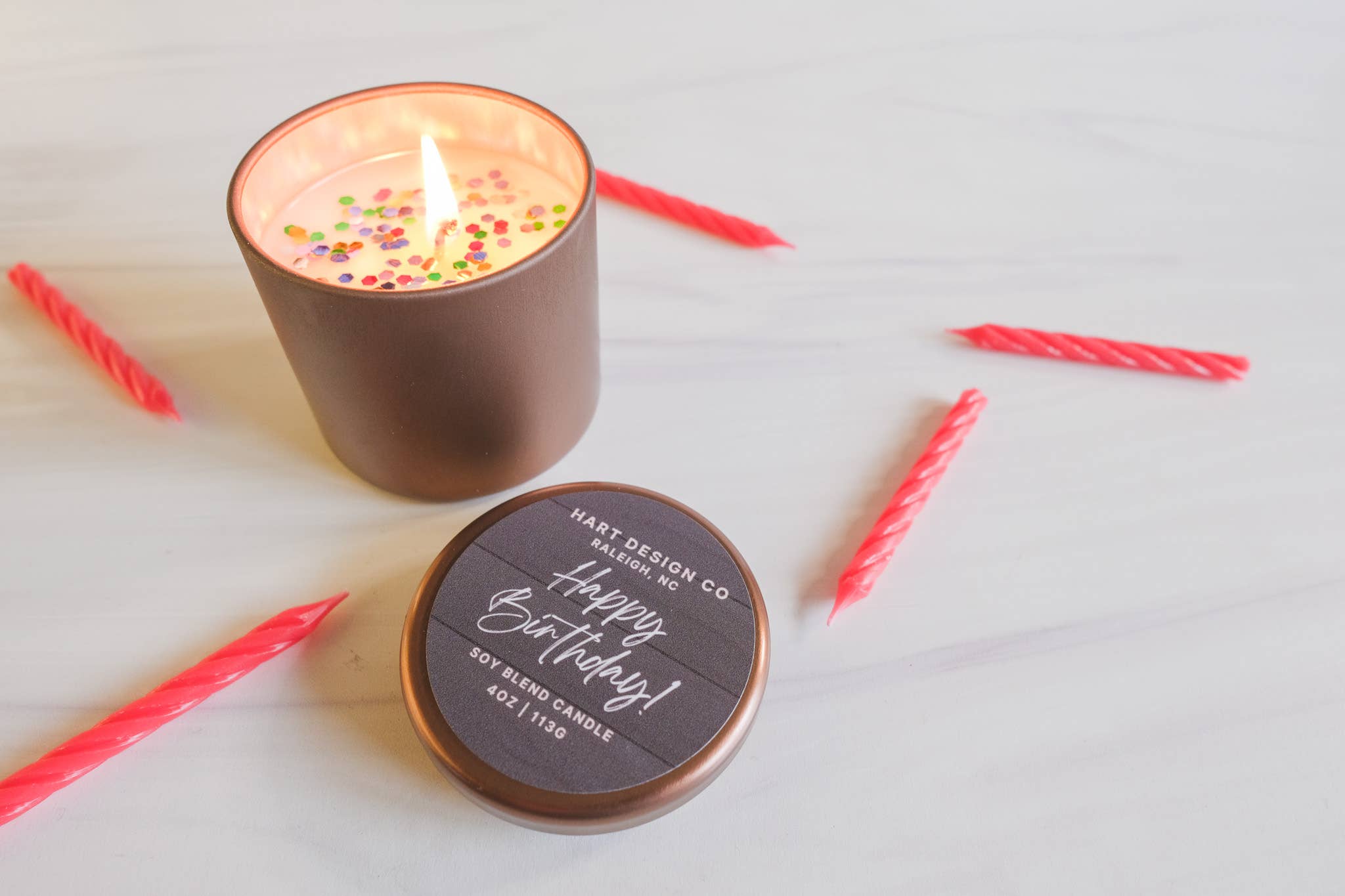 Happy Birthday Gift Candle | Celebration Collection: 3 wick dough bowl