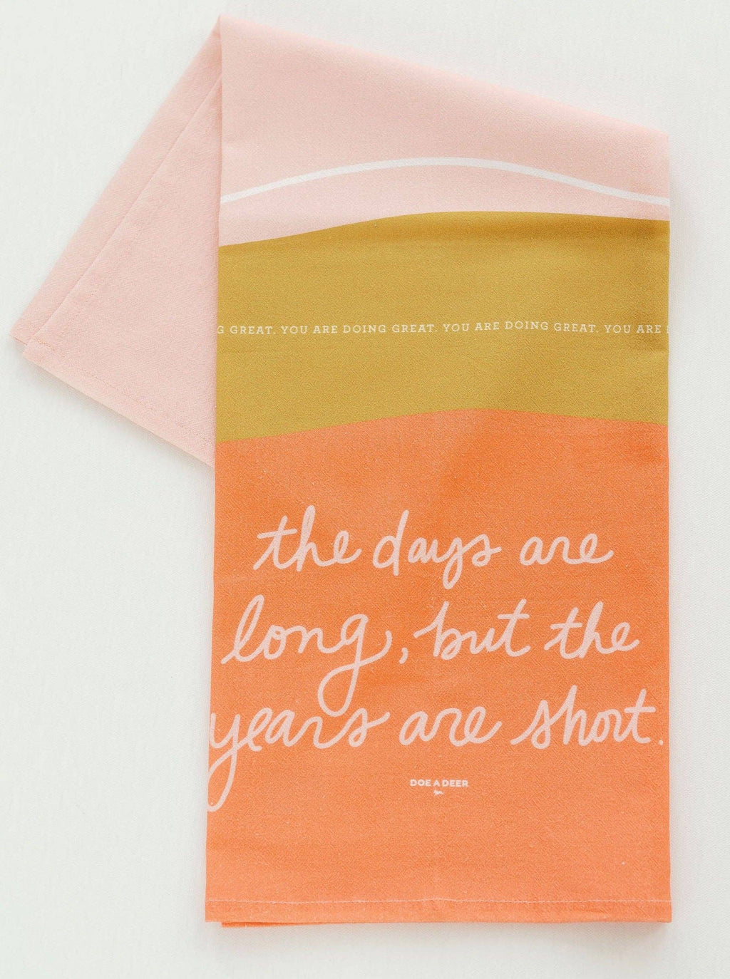 The Days Are Long Full Pattern Tea Towel