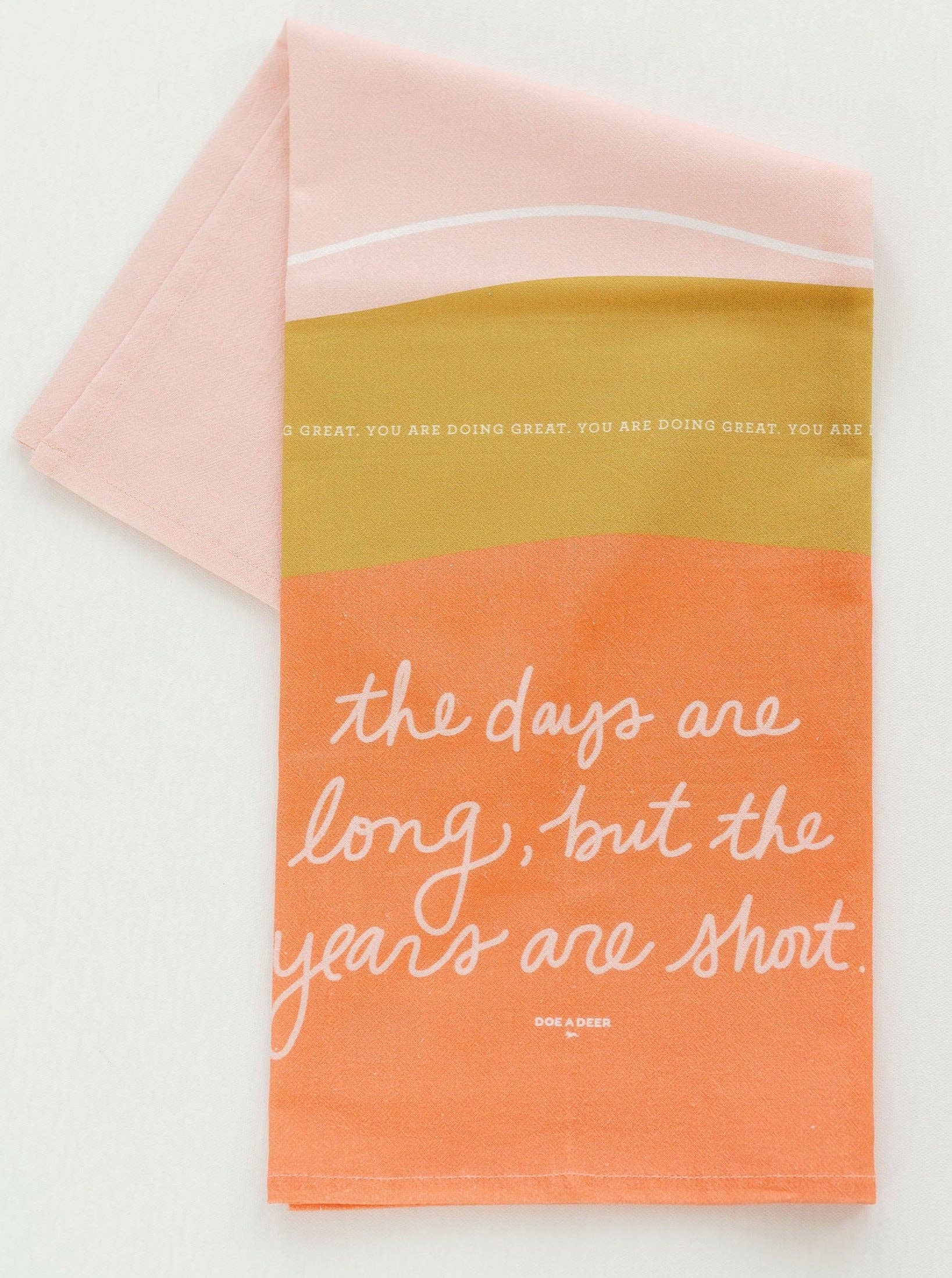 The Days Are Long Full Pattern Tea Towel