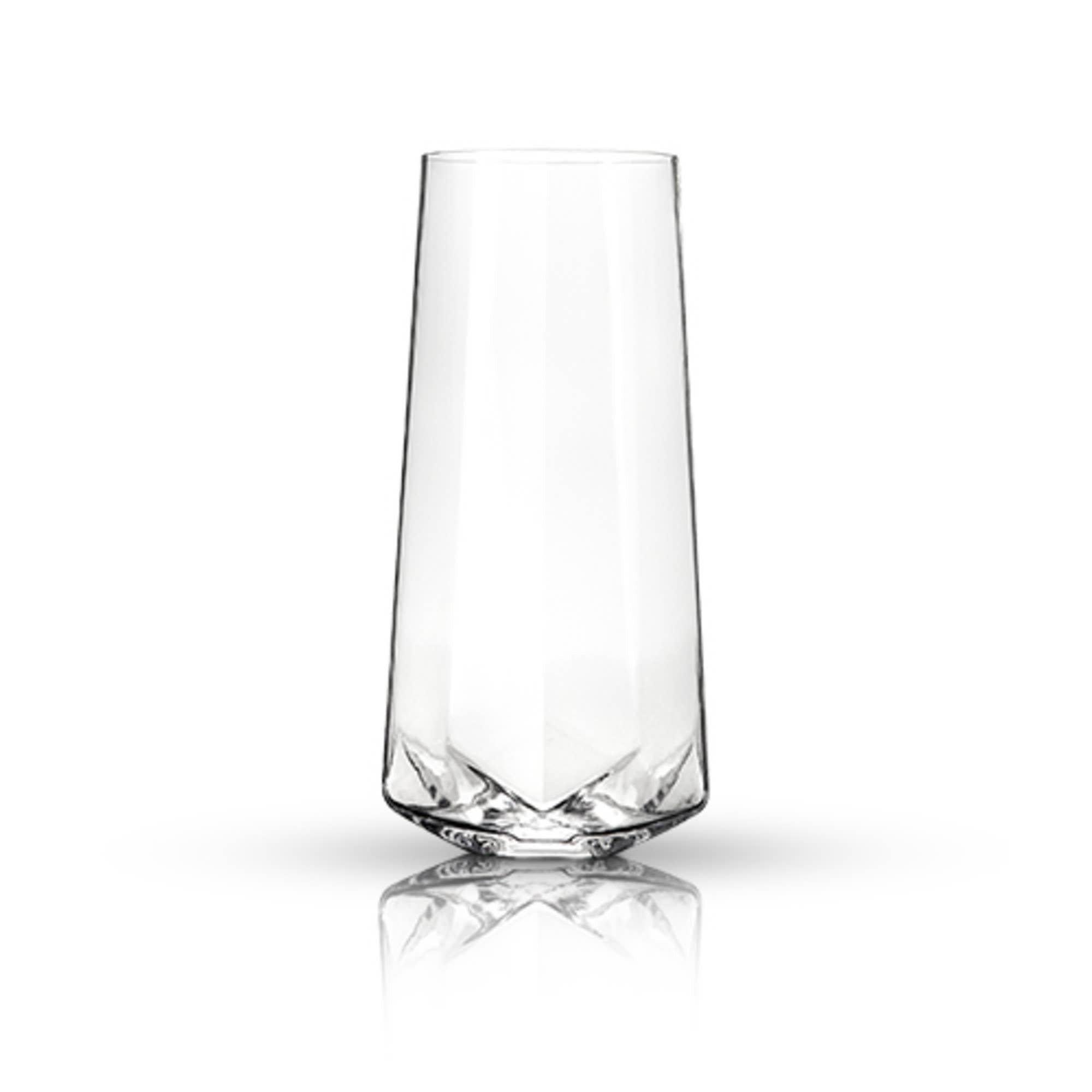 Seneca™ Faceted Stemless Crystal Champagne Flutes Set of 2