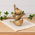 Stacked Gold Tone Bird Figurine (Pk/04)