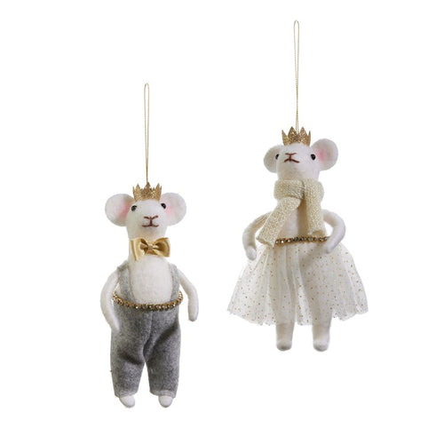 6.75 Crowned Mouse Ornament